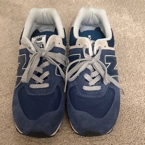 New Balance Kids Navy and Gray Sneakers